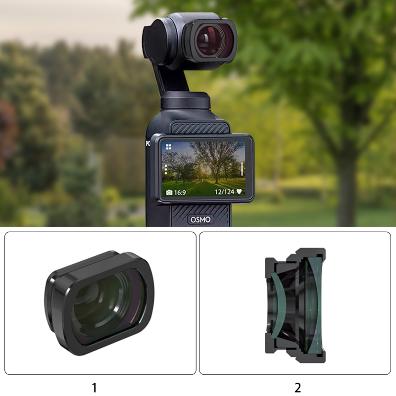 Μαγνητικός μακροφακός για Osmo Pocket 3 – αλουμινένιο σώμα 6063 + οπτικό γυαλί, φίλτρα ND, CPL, UV, 7 g