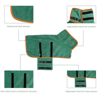 Suņa vannas halāts, ātri žūstošs absorbējošs dvielis, ziemas iekšējā apģērba Corgijam