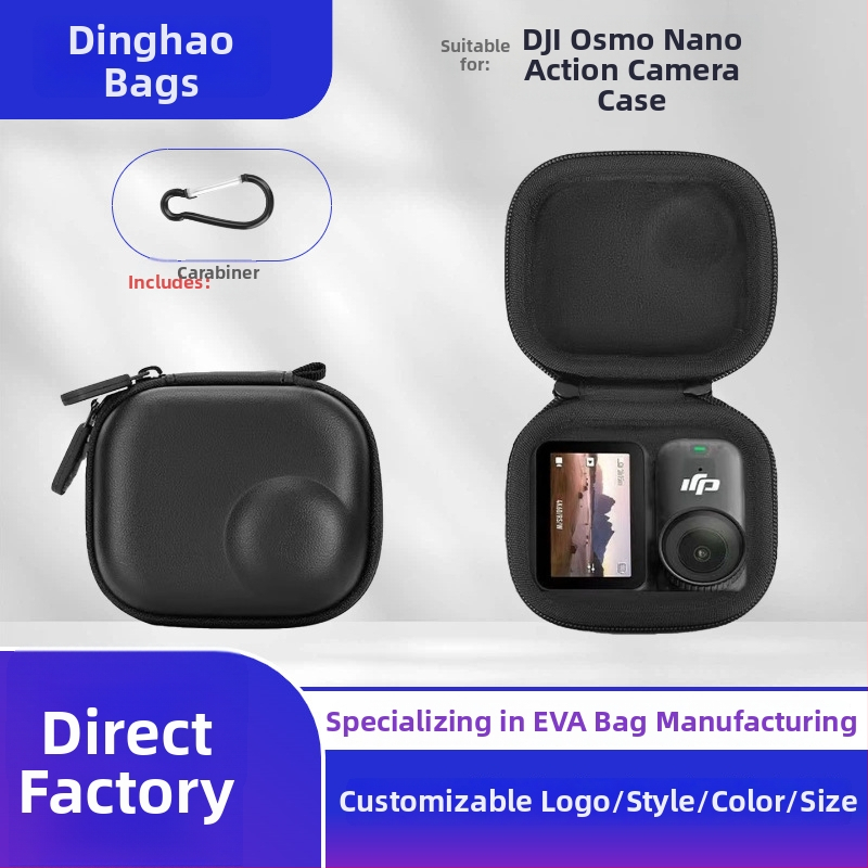 Držiak DJI Osmo Action Nano – vodotesný pevný obal s Wulong látkou, EVA a krištáľovým velúrom, hot-press formovanie, model DJI-1, nosnosť 2 kg
