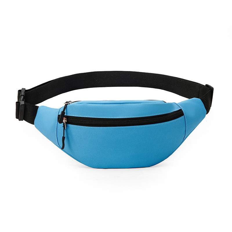 Oxford anyagú sport deréktáska, több rekeszes, uniszex, poliészter bélés, városi stílus