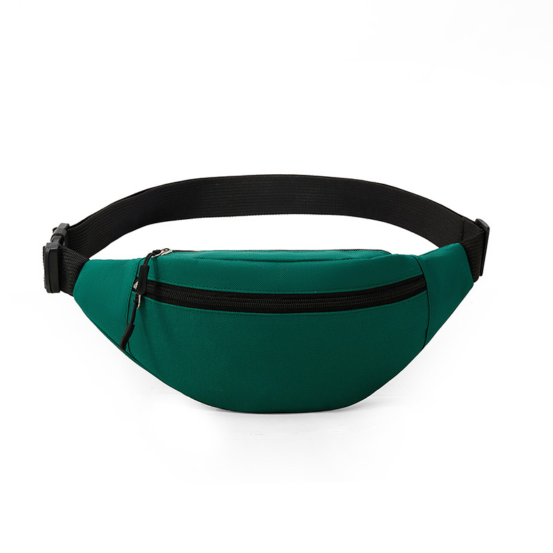 Oxford anyagú sport deréktáska, több rekeszes, uniszex, poliészter bélés, városi stílus