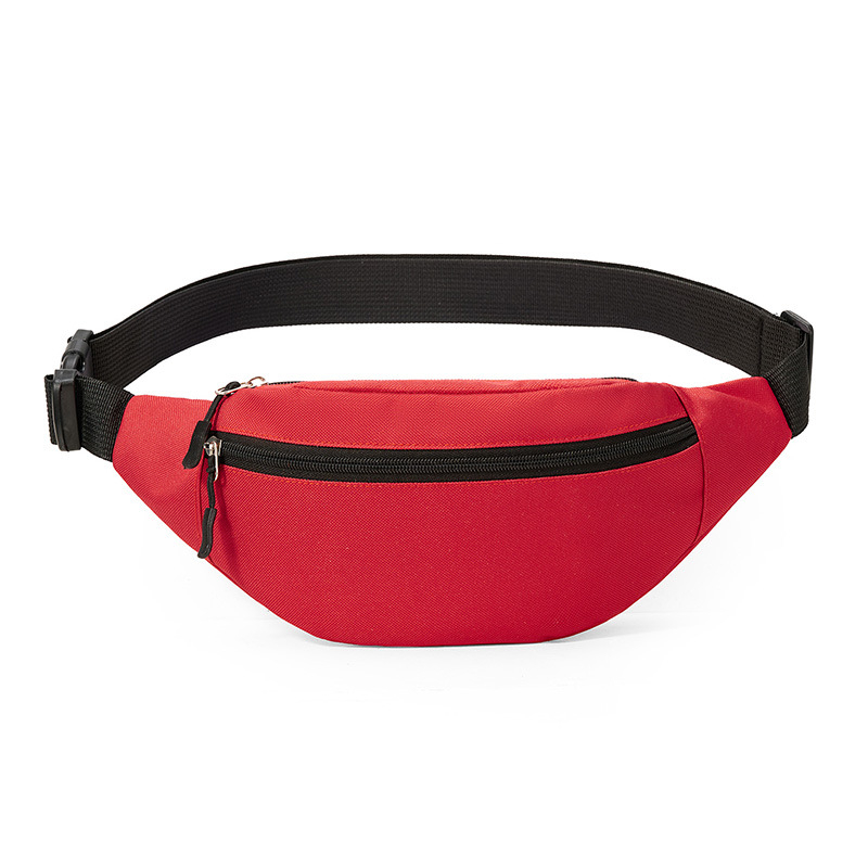 Oxford anyagú sport deréktáska, több rekeszes, uniszex, poliészter bélés, városi stílus