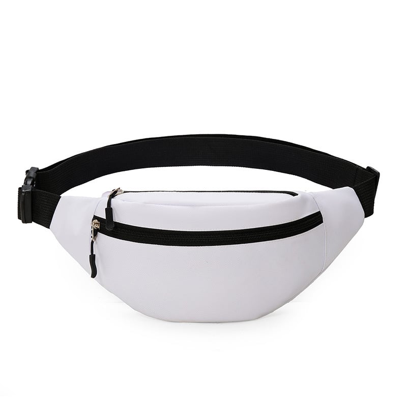 Oxford anyagú sport deréktáska, több rekeszes, uniszex, poliészter bélés, városi stílus