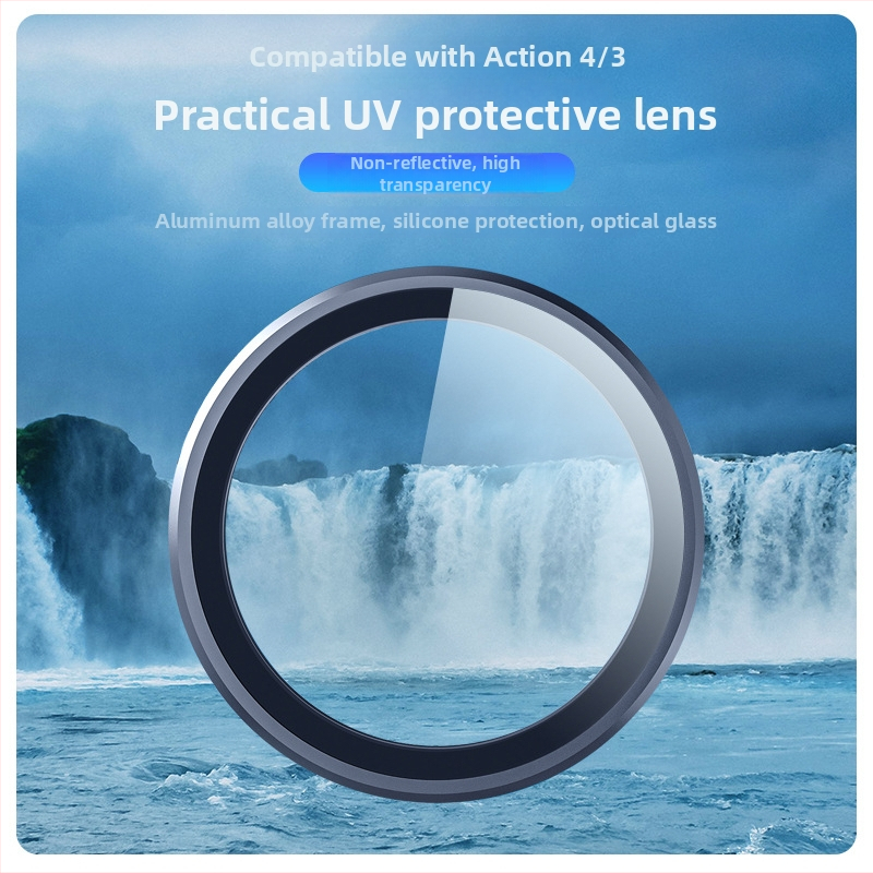 TELESIN UV zaštitno ogledalo za DJI Action 3/4/5 — aluminijska legura + optičko staklo, dodatak filtra