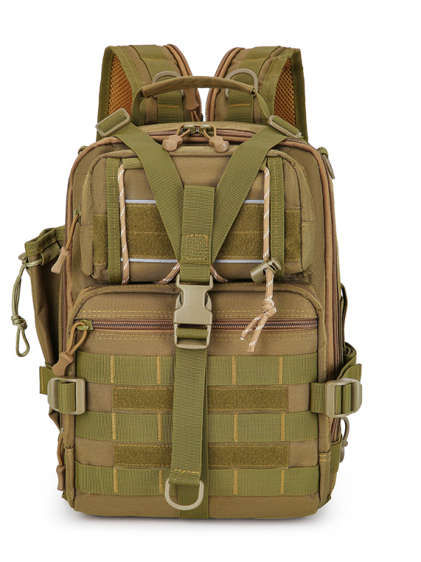 Túra hátizsák — Oxford anyag, ergonikus hátsó panel, légáteresztő és vízálló lopás elleni védelemmel, poliészter bélés, geometriai mintázat