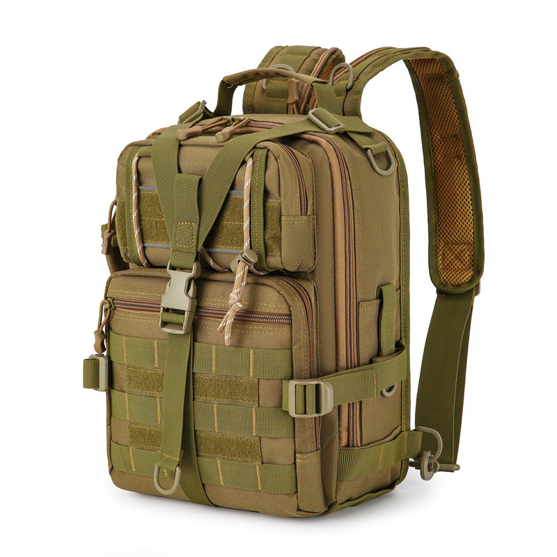 Túra hátizsák — Oxford anyag, ergonikus hátsó panel, légáteresztő és vízálló lopás elleni védelemmel, poliészter bélés, geometriai mintázat