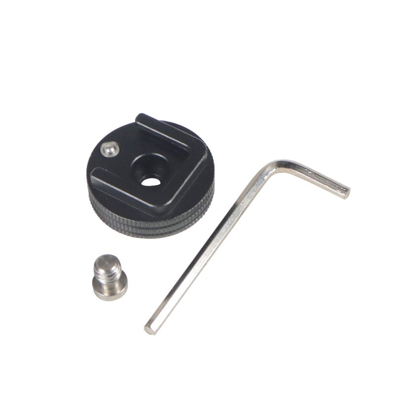 Adaptor 1/4 pentru suport rece pentru cage-ul unei camere fără oglindă – aliaj de aluminiu, montaj rapid, bază anti-cădere, pentru iluminare și microfon