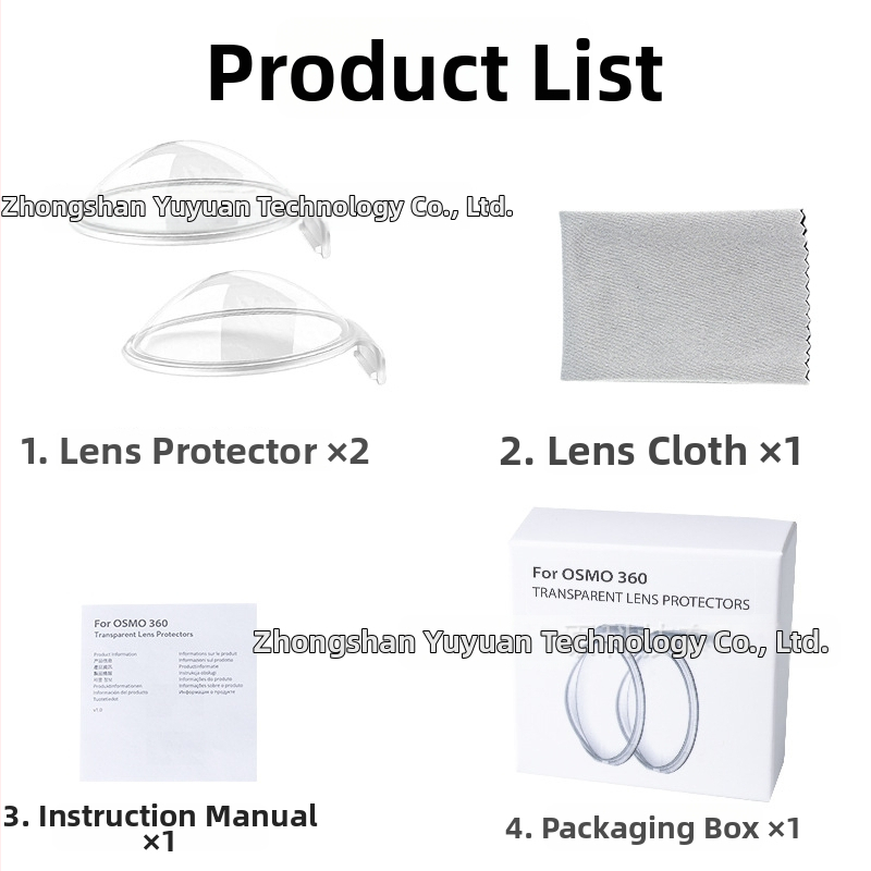 Objektyvo dangtelis DJI Osmo360 — aukšto skaidrumo, atsparus kritimams ir įbrėžimams (Suderinama su Osmo360; Modelis: Osmo360; Užsakyti pavyzdžiai)