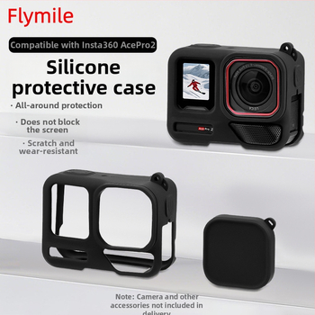 Insta360 Ace Pro 2 Apsaugos Silikoninis Korpusas Dangtelis ir Objektyvo Priedai (OEM, AC2012, Licencijuotos Privatus Ženklai: Taip)