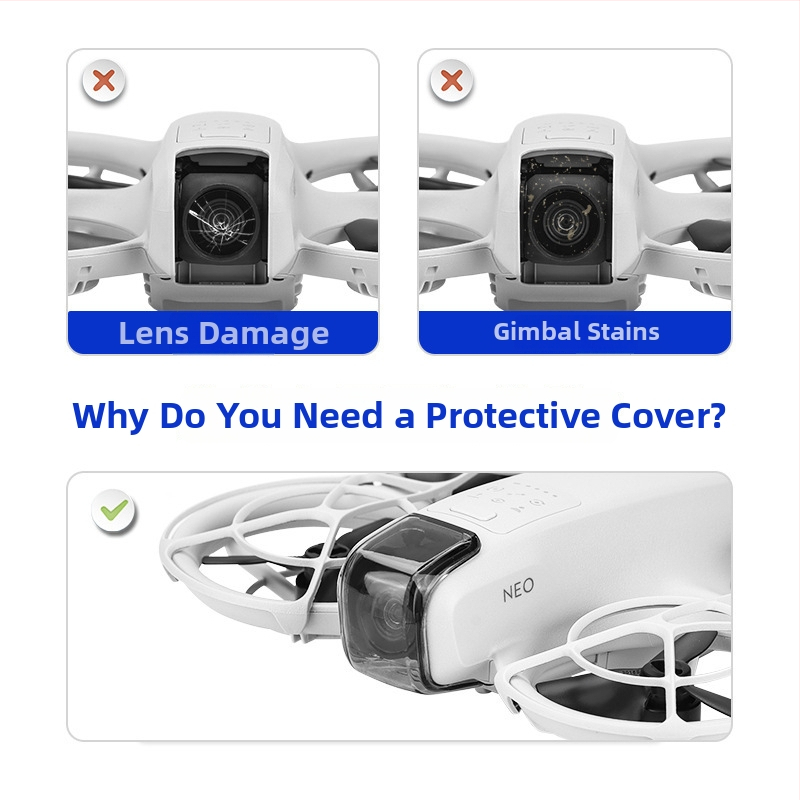 Kryt objektívu pre DJI NEO gimbal – PC materiál, Brdrc, 4,7 g, 1x kryt objektívu