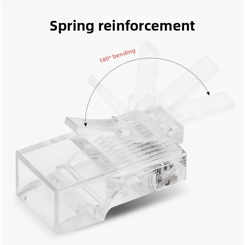 TCL PQ0101 RJ45 tīkla savienotājs Crystal Head neekrāns, Gigabit, injekcijas liešana