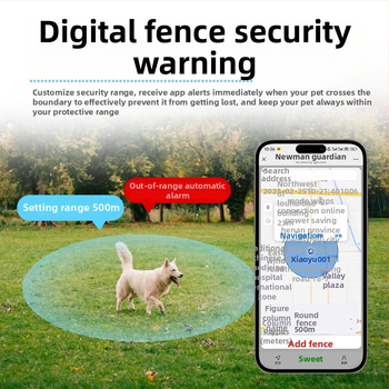 Locator GPS pentru animale M7 — IP66 impermeabil, alarme: mobil și geofence, hartă Baidu, autonomie baterie 120 h