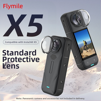 Insta360 X5 objektyvo dangtelis - stiklo apsauga, atsparus kritimui (FLYMILE X5027 • PC • 16,7 g)