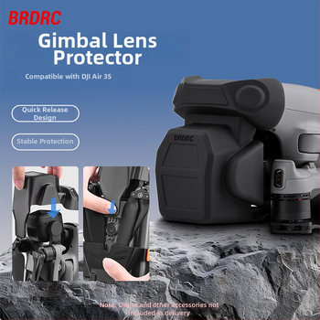 Brdrc Objektyvo apsauginis dangtelis DJI Air 3S, dulkėms atsparus ir smūgiams atsparus, su fiksuota sagtimi, PC medžiaga, svoris 53,8 g, komplekte objektyvo dangtelis