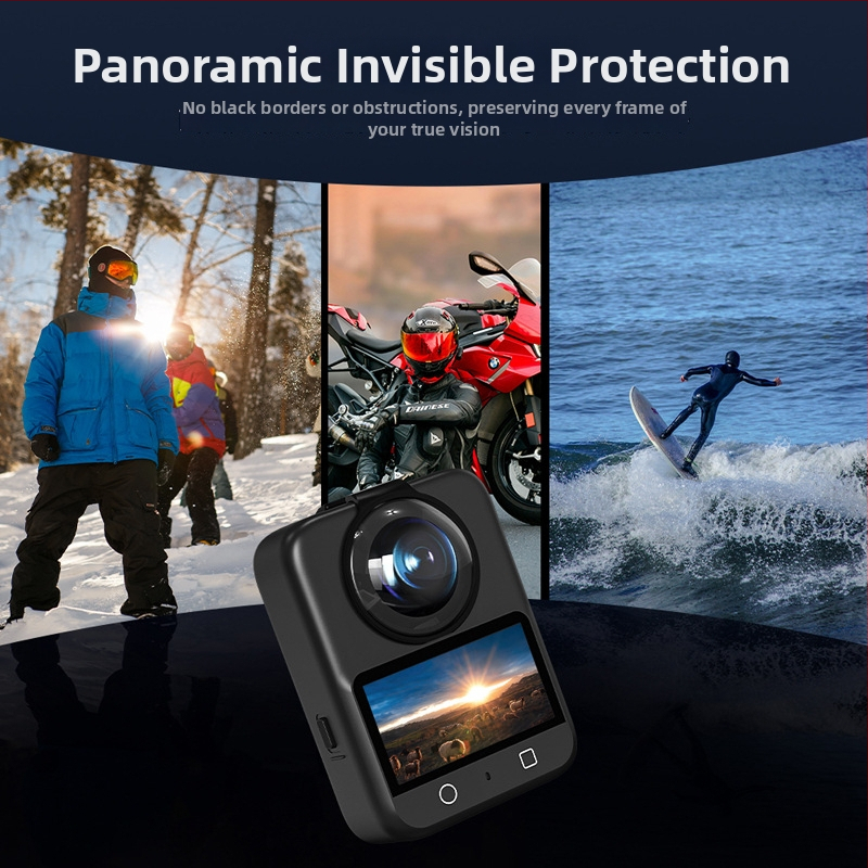 Klaasist kaitsekate DJI Osmo 360 panoraamkaamera jaoks – antifog objektiiv, tolmukaitse, OEM bränd, volitatud privaatne bränd