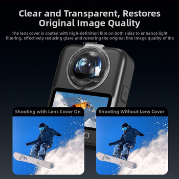 DJI Osmo 360 Panoraminė Kamera: Objektyvo kondensacijos apsauga, Dulkių dangtelis ir Kritimo apsaugos dėklas – OEM prekės ženklas, Spot prekė, Licencijuojamos privatinės prekės ženklai: Taip