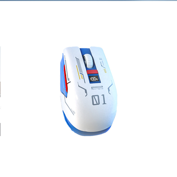 Bežični Bluetooth gaming miš s digitalnim zaslonom, tri DPI načina 800/1200/1600, Type-C punjenje, 5 tipki, model M1, bijela