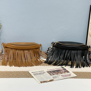 Ženska PU torba za pojas/crossbody – ulični stil, zatvarač, unutarnja džep s zipom, mekani materijal, vanjski otvoreni džep