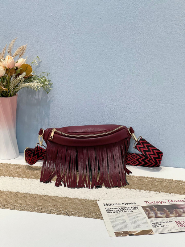 Ženska PU torba za pojas/crossbody – ulični stil, zatvarač, unutarnja džep s zipom, mekani materijal, vanjski otvoreni džep