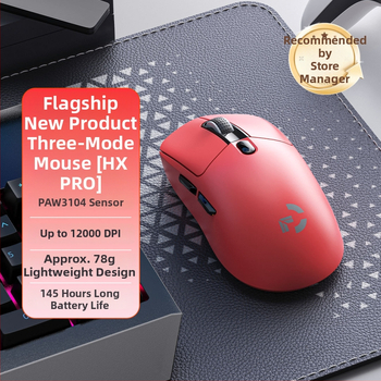 HXPRO Trīs režīmu Bluetooth pele bezvadu uzlādei – spēlēm un birojām, USB, darbības attālums 10 m