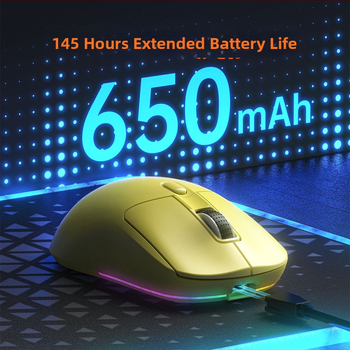 HXPRO Trīs režīmu Bluetooth pele bezvadu uzlādei – spēlēm un birojām, USB, darbības attālums 10 m