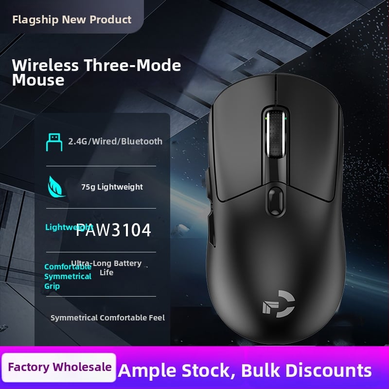 HXPRO Trīs režīmu Bluetooth pele bezvadu uzlādei – spēlēm un birojām, USB, darbības attālums 10 m