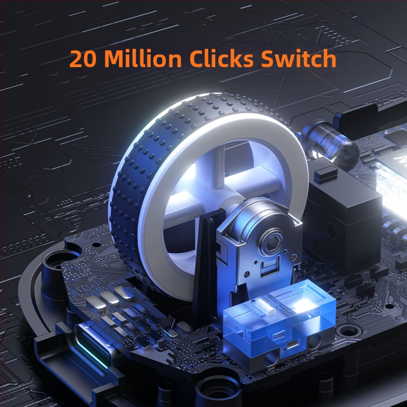 HXPRO Trīs režīmu Bluetooth pele bezvadu uzlādei – spēlēm un birojām, USB, darbības attālums 10 m