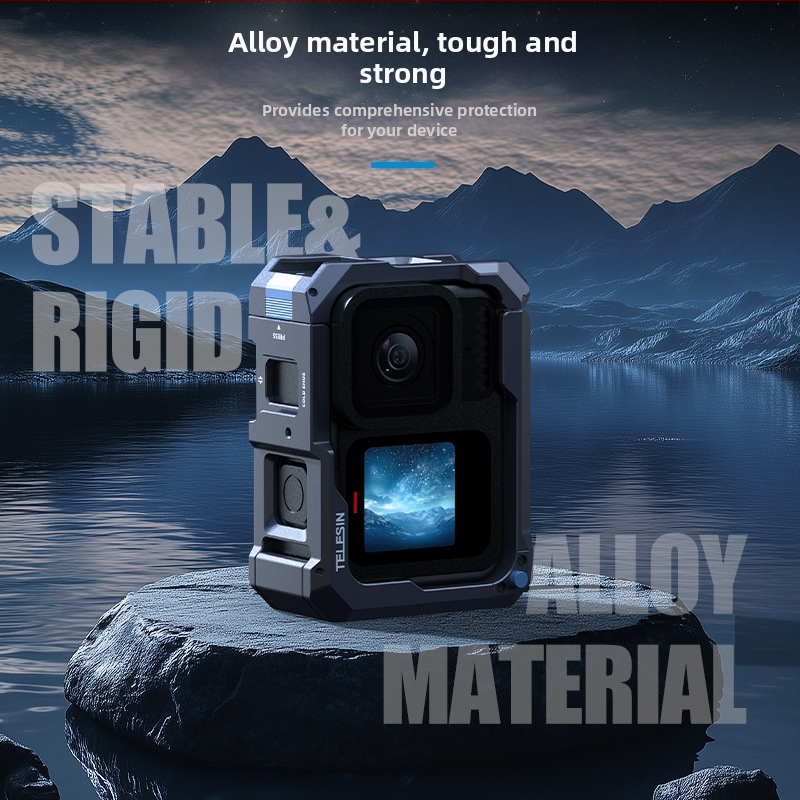 Telesin GP13 kovová klietka pre GoPro – vylepšený model, kompatibilný s HERO 9–13, hliníková zliatina, kód produktu S6-fms-15-tgp