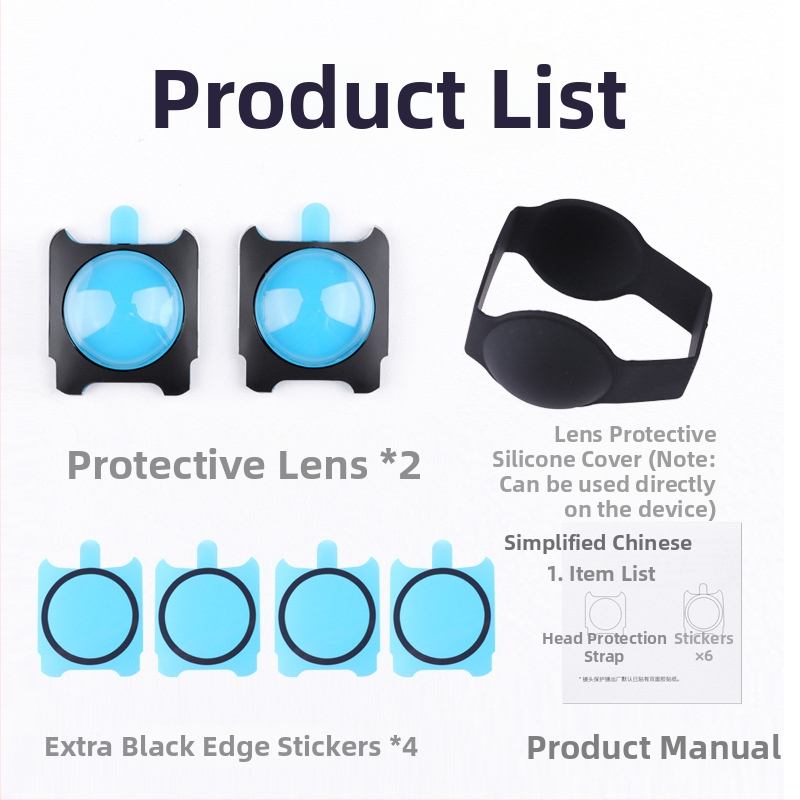 Lentilă protector autoadezivă pentru obiectivul panoramic Insta360 ONE R/RS – accesoriu pentru cameră 360° (brand Neutral)