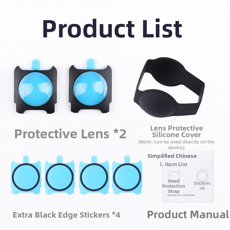 Lentilă protector autoadezivă pentru obiectivul panoramic Insta360 ONE R/RS – accesoriu pentru cameră 360° (brand Neutral)