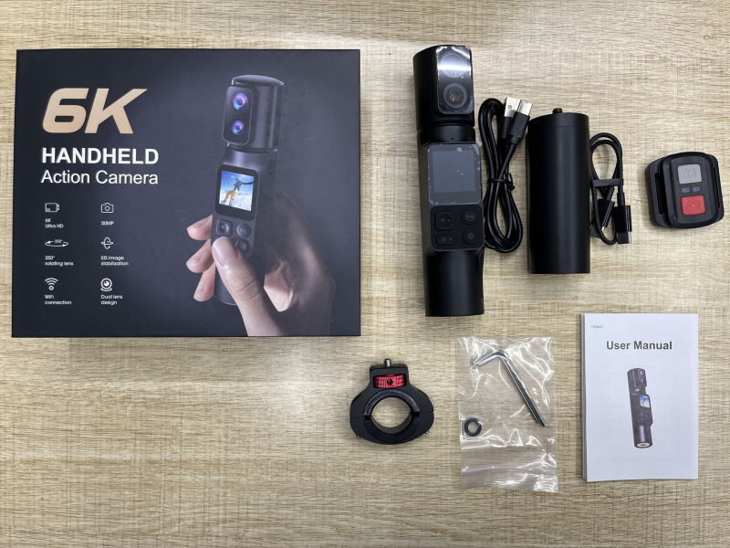 M103 Ručna akcijska kamera – senzor 50 MP, 2'' LCD, TF kartica, ABS kućište, 7-sat baterija