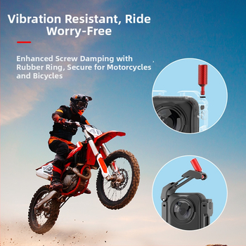 Ochranný rám pre Insta360 X5 panoramatickú kameru — hliníková zliatina + silikón, Rozšírená klietka s dvojitým upevnením