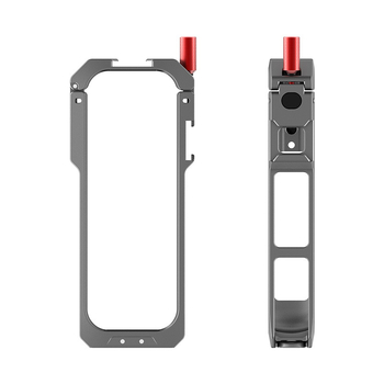 Ochranný rám pre Insta360 X5 panoramatickú kameru — hliníková zliatina + silikón, Rozšírená klietka s dvojitým upevnením