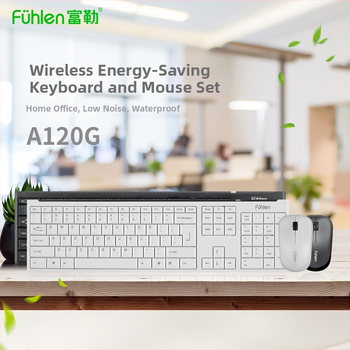 Fuhlen A120G bezdrôtový set – klávesnica a myš, USB rozhranie, 1000 DPI, ergononomický, vhodný pre notebooky a stolné počítače