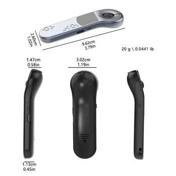 Bluetooth peli attālais kontroles ierīce D13PRO, Type-C, ABS korpuss, 250mAh akumulators, skārienjūtīgs ekrāns, PPT prezentāciju vadība un lapu mainīšana, saderīgs ar datoru, viedtālruni un planšetdatoru