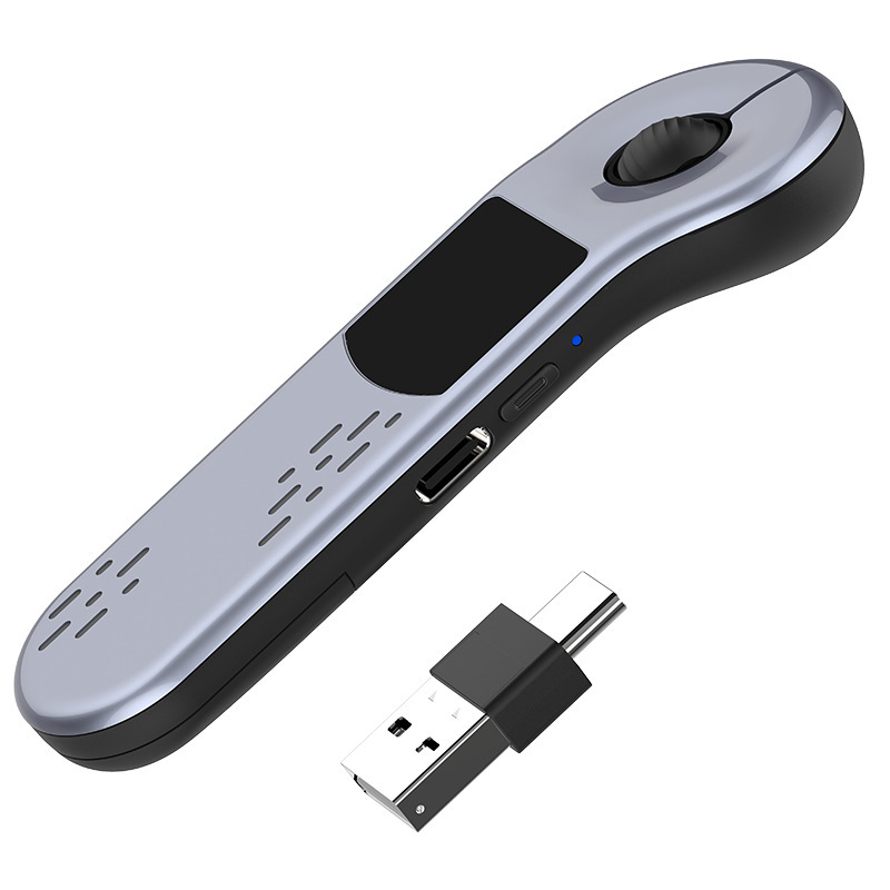 Bluetooth peli attālais kontroles ierīce D13PRO, Type-C, ABS korpuss, 250mAh akumulators, skārienjūtīgs ekrāns, PPT prezentāciju vadība un lapu mainīšana, saderīgs ar datoru, viedtālruni un planšetdatoru