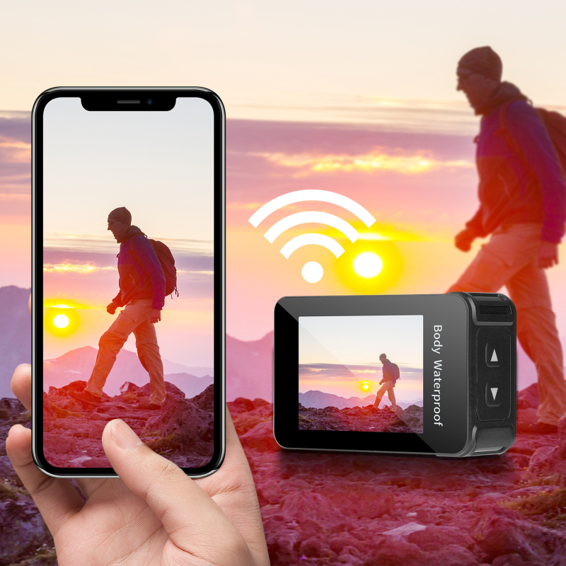 Vodootporna bežična akcijska kamera, 12 MP, 2-inčni LCD, podrška TF kartici