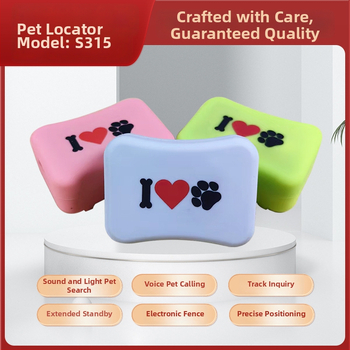 GPS локатор за домашни любимци с 4G, точност на позициониране 5 м, IP67 водоустойчив, живот на батерията 15–30 дни (аларми: вибрация, загуба на захранване, SOS, ограда, превишена скорост)