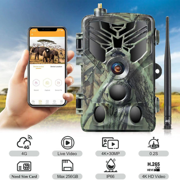 Cameră de supraveghere pentru exterior cu 36MP, ecran LCD de 2,0 inch, stocare pe card de memorie, carcasă din ABS, autonomie baterie 6 luni