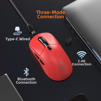 HXPRO Bezvadu Bluetooth peli ar trim režīmiem (uzlādes versija) – USB, darbības attālums 10 m, svars 78 g, ergonomiska, logotipa drukāšana pieejama