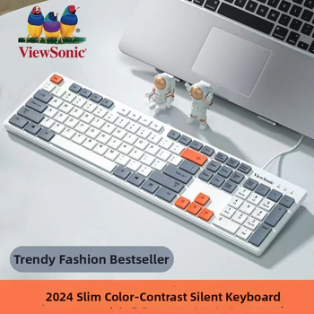 ViewSonic USB klávesnica, vodotesná, ergonómna, 1800dpi, uvedená v roku 2020
