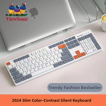 ViewSonic USB klávesnica, vodotesná, ergonómna, 1800dpi, uvedená v roku 2020
