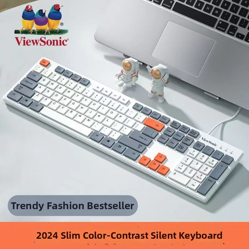ViewSonic USB klávesnica, vodotesná, ergonómna, 1800dpi, uvedená v roku 2020
