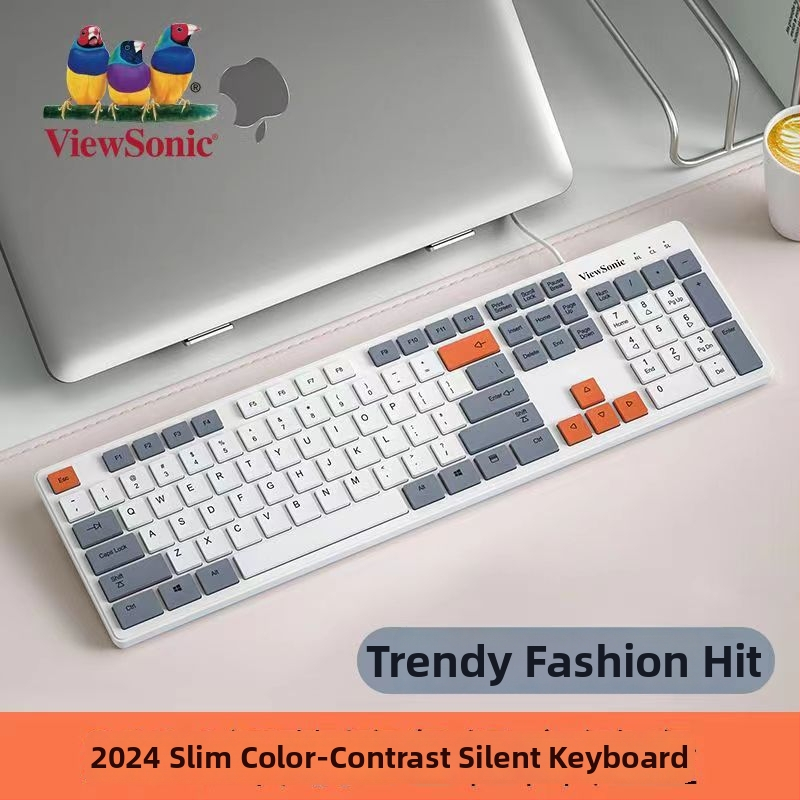 ViewSonic USB klávesnica, vodotesná, ergonómna, 1800dpi, uvedená v roku 2020