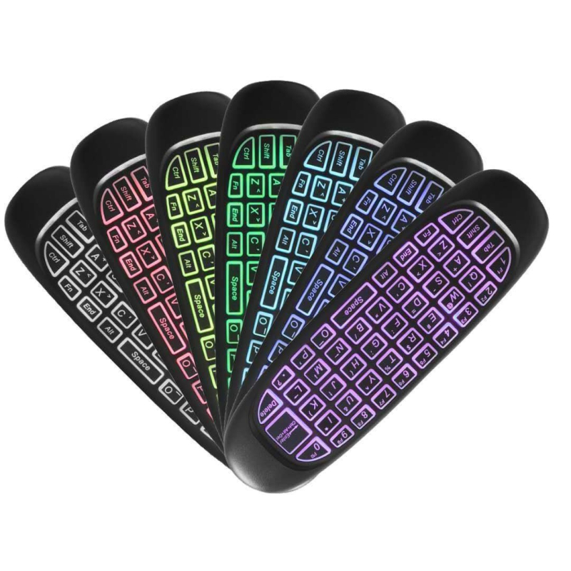 Bezvadu tastatūra un pele ar kustības sensoru (air mouse) – USB, divi vienā