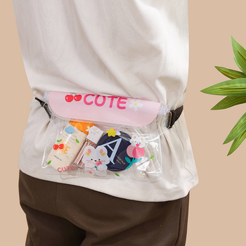 Vodootporna sportska torba za struk – motiv anime crtića, PVC podstava, proljeće 2024
