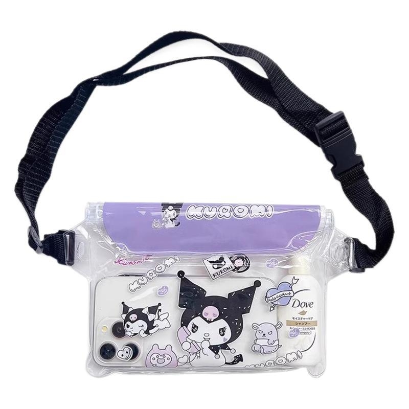 Vodootporna sportska torba za struk – motiv anime crtića, PVC podstava, proljeće 2024