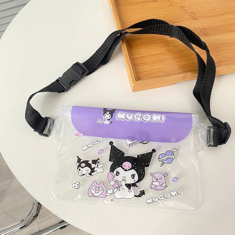 Vodootporna sportska torba za struk – motiv anime crtića, PVC podstava, proljeće 2024