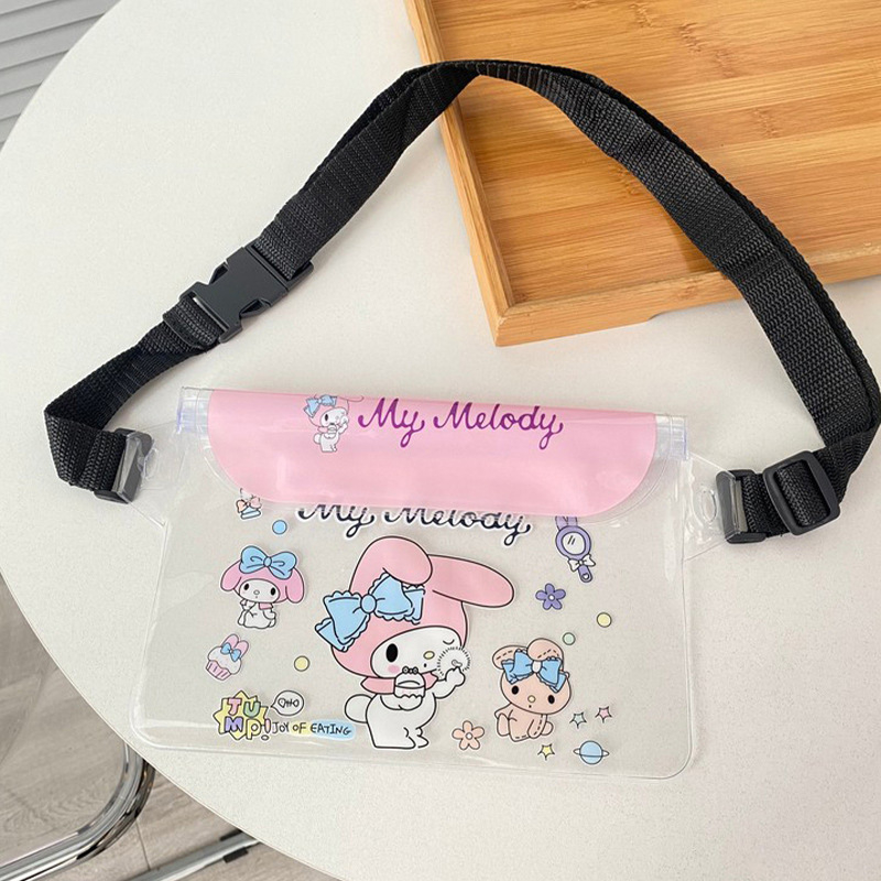 Vodootporna sportska torba za struk – motiv anime crtića, PVC podstava, proljeće 2024