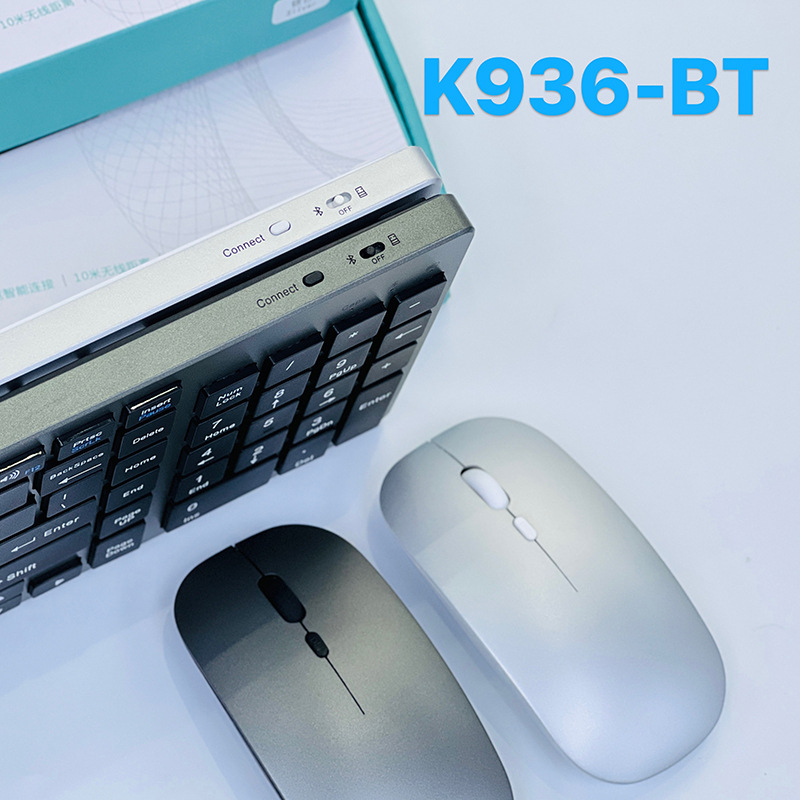 Ασύρτο σετ πληκτρολογίου και ποντικιού Bluetooth με 88–98 πλήκτρα, πράσινοι μηχανικοί διακόπτες, ABS κατασκευή, καθολική συμβατότητα με επιτραπέζιους и φορητούς υπολογιστές